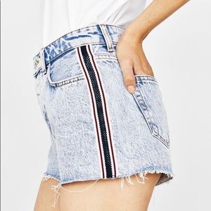 Bershka light wash shorts
